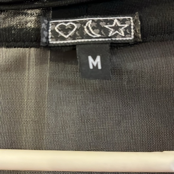 Sheer black long sleeve jacket - Picture 3 of 7